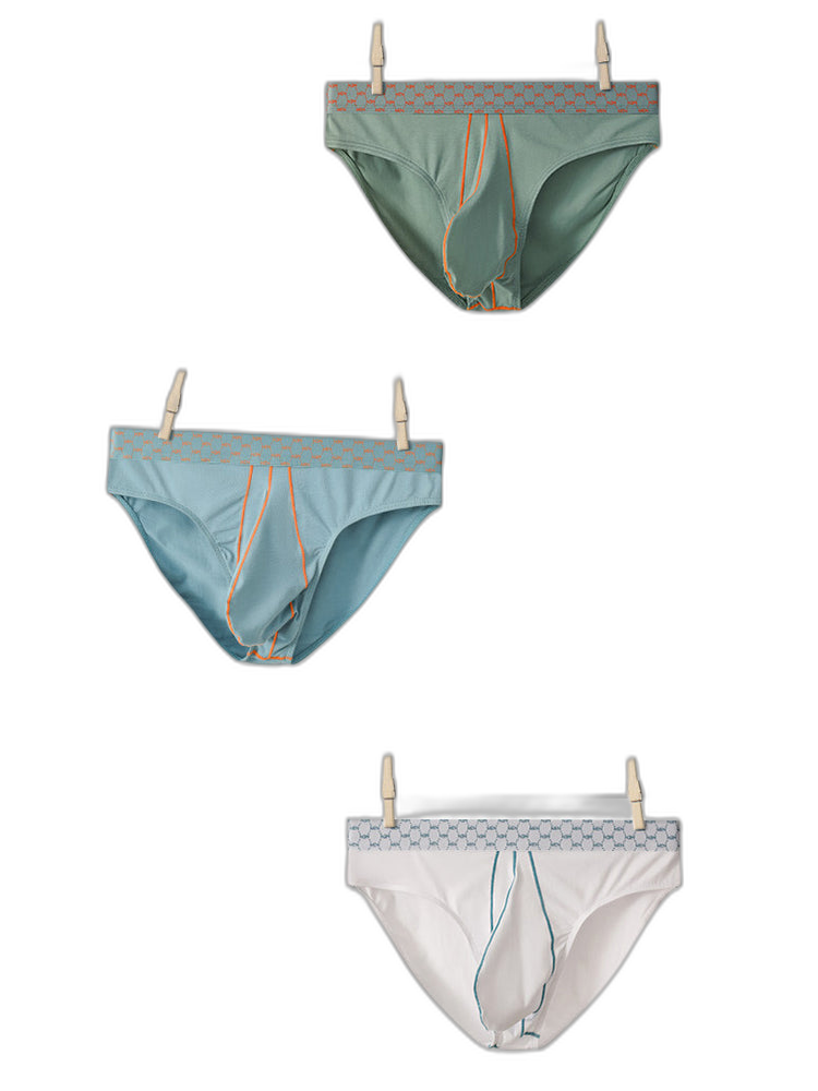 3 Pack Men's Sexy Large Pouch Breathable Comfortable Cotton Briefs