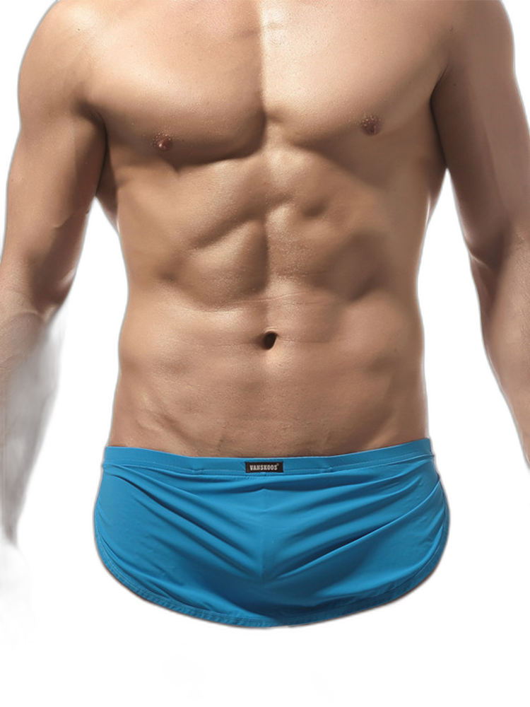 Men's Sexy Side Split  Boxers With Support Pouch