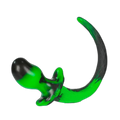 MASTIFF Puppy Tail Butt Plug | Green & Black Swirl
