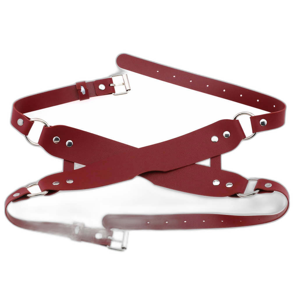 Leather Double Strap Eye Mask Blindfold