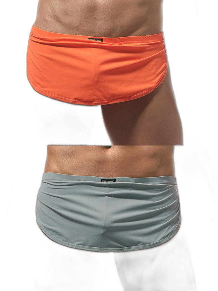 Men's Sexy Side Split  Boxers With Support Pouch