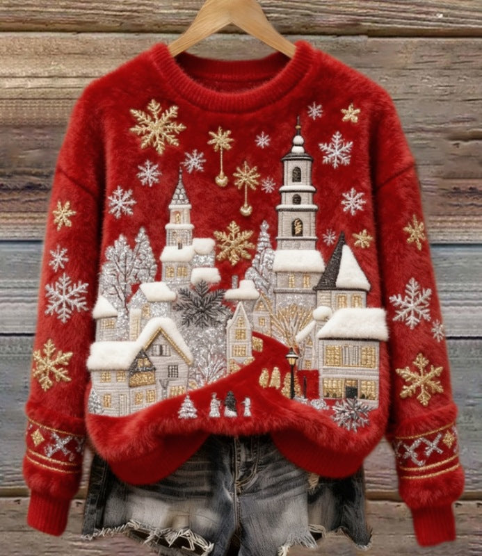 Christmas Retro Green Unisex Sweater