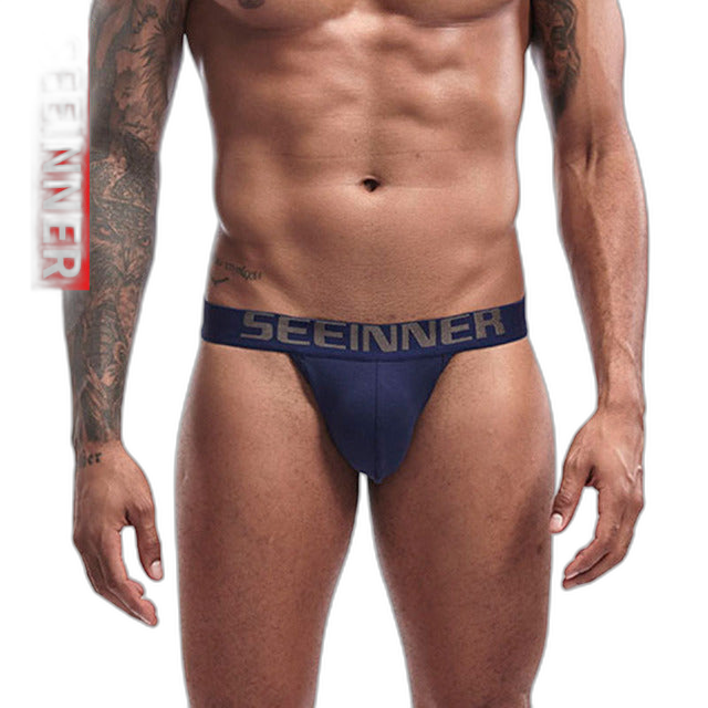 Cotton Sexy Low-waist Thongs Men's Underwear