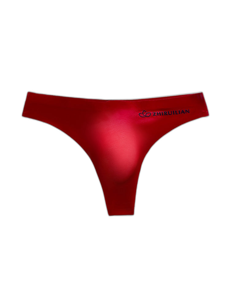 4-pack Men's Sexy Solid Color Letter Seamless Thong