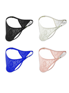 4-pack Men's Lace Side Buttoned Thongs