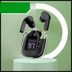 Premium Mini Transparent Wireless Earbuds - Bluetooth 5.3 ENC Noise Cancelling Headphones with Digital Display