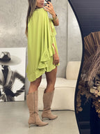 Bohemian Ruffled Loose Dress Two-piece Set