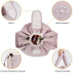 Barrel Drawstring Makeup Bag Large Capacity Women's Cosmetic Bag Toiletries Organizer Pouch Lady Travel Storage Case