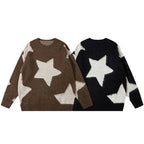 XINGX Loose Sweater Autumn Long Sleeve Round Neck Couple Knitted Top