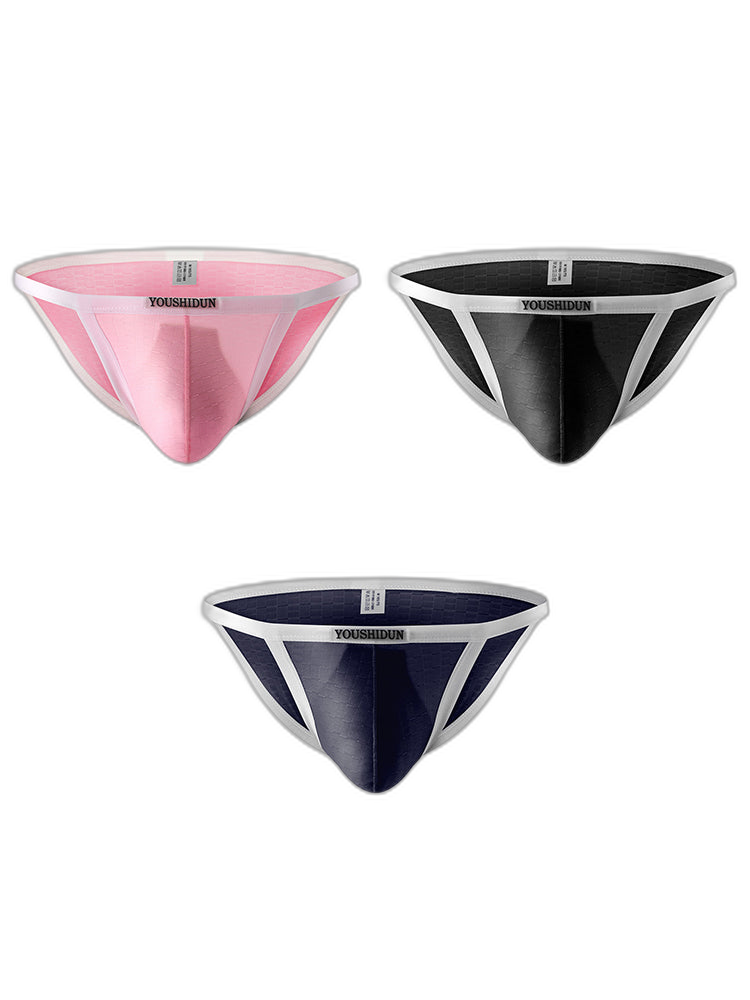 3-pack Men's Low Waist Sexy Narrow Hem Breathable Briefs