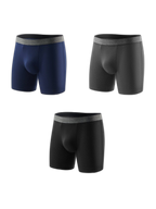 3 Pack Men's Plus-Size Anti-Chafing Performance Boxer Briefs