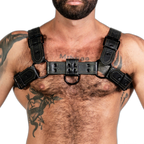 ruff GEAR RAW  Leather Bulldog Harness Black Army