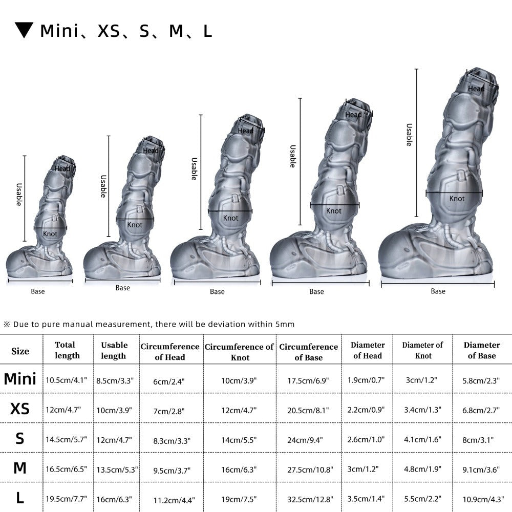 Nothosaur ROCCO - Fantasy Dildo - Dog Knot Dildo - Three Color Options