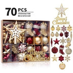 Christmas Decorations 6CM Painted PET