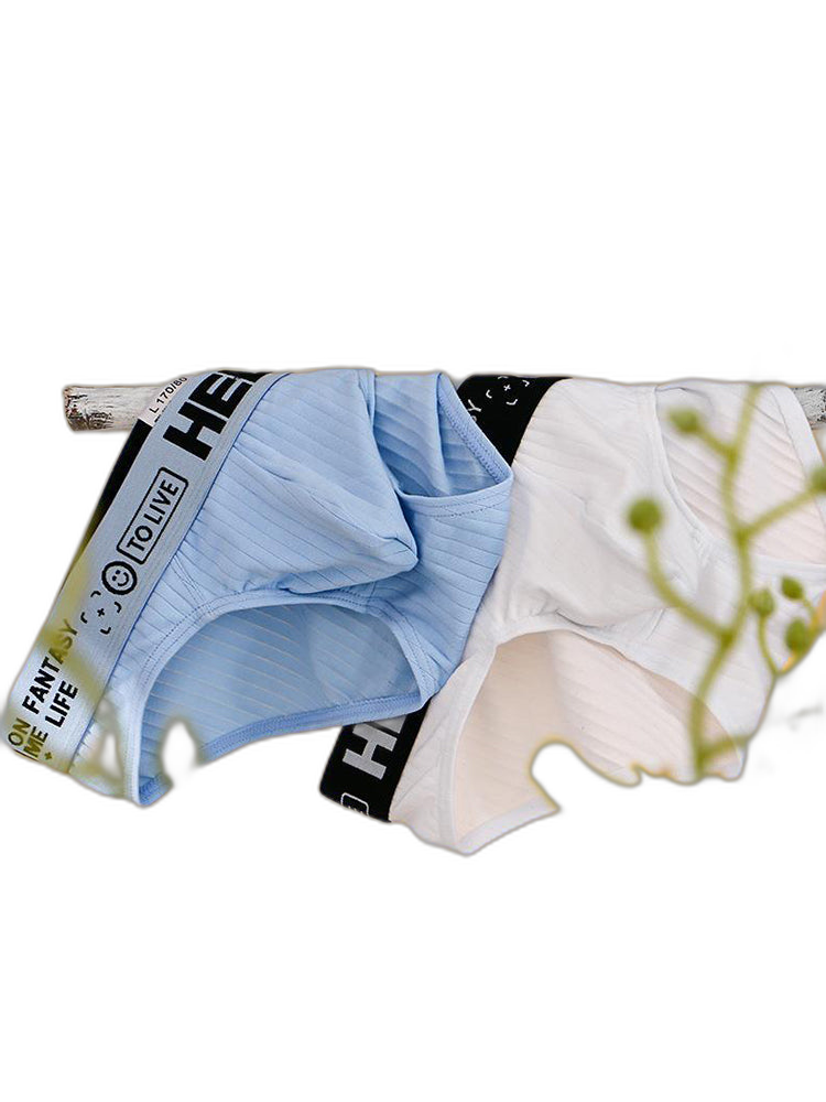 Men's Cotton Ribbed Breathable Briefs with 3D Pouch