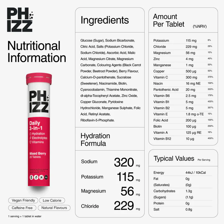 Phizz 3-in-1 Hydration (Mixed Berry)