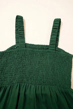 Smocked Square Neck Wide Leg Jumpsuit Women UK