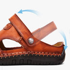 Men's Closed Toe Sandals Summer Adjustable Slides Slippers Fashion Beach Shoes