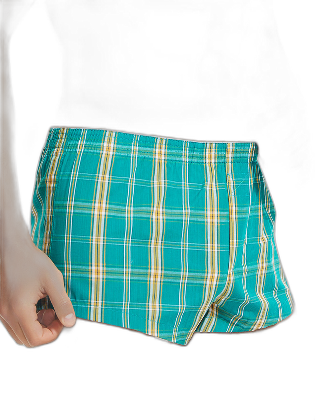 Men’s Vent Classic Plaid Cotton Boxers With Fly