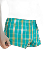 Men’s Vent Classic Plaid Cotton Boxers With Fly