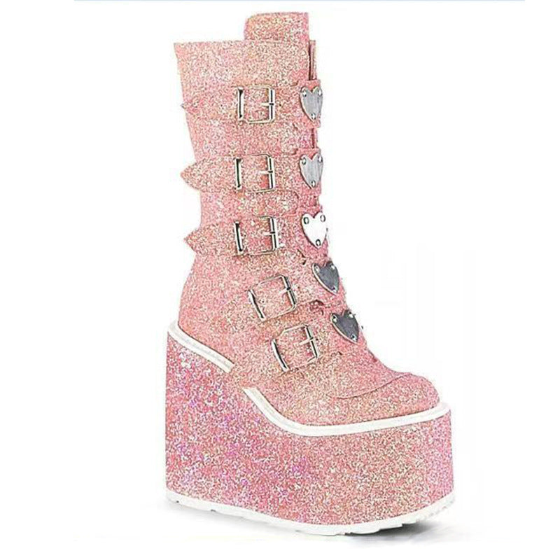 Punk Lolita Muffin Heel Women's Platform Boots