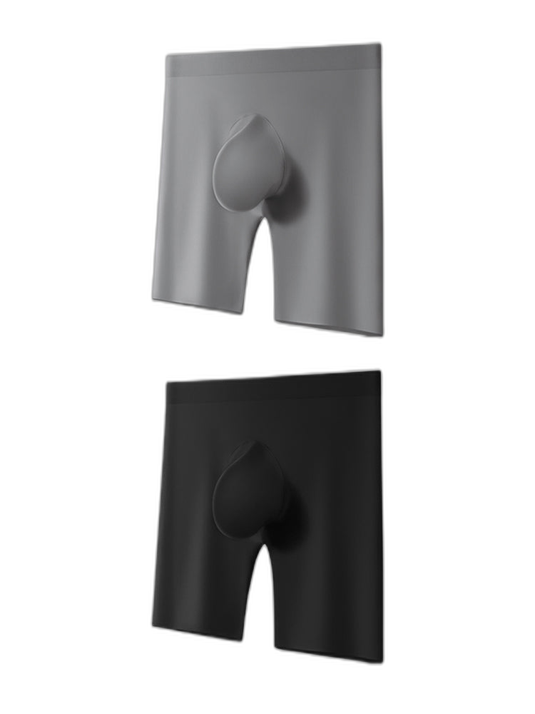2 Pack Men's Ice Silk Anti-Chafing Quick-Dry Seamless Midway Briefs
