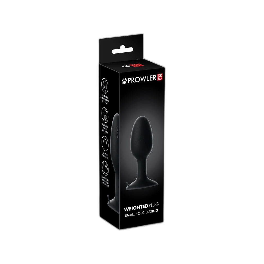 Prowler RED Weighted Butt Plug Black Small