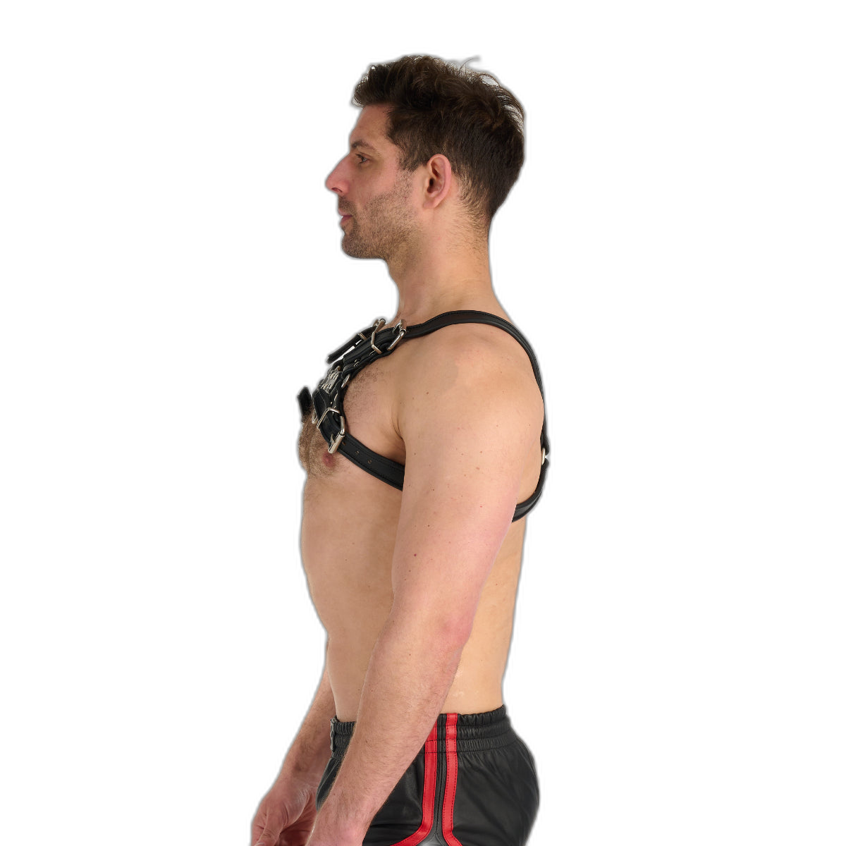 Prowler RED Leather Bull Harness Black