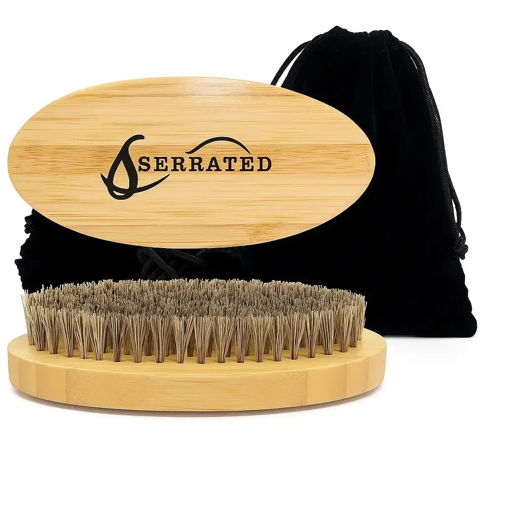 SERRATED Boar Bristle Beard Brush