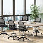 Vinsetto Ergonomic Mesh Back Drafting Chair, Tall Office Chair, Draughtsman Chair with Adjustable Height and Footrest 360\'c2\'b0 Swivel, Set of 5
