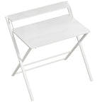 HOMCOM Compact Folding Desk for Small Spaces with Storage Shelf for Home Office, White