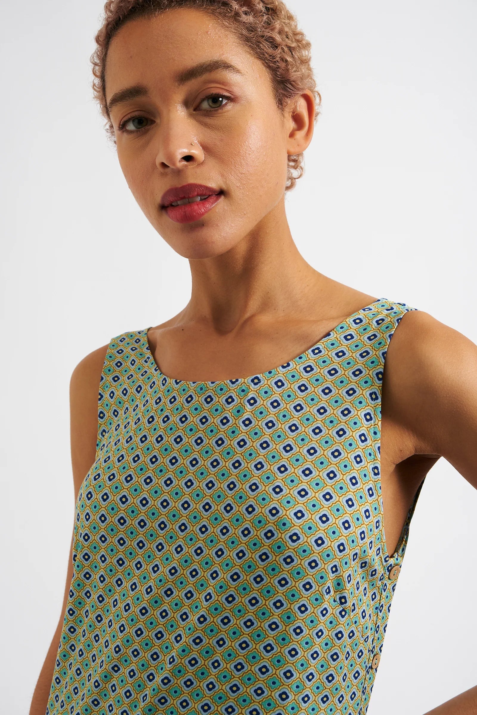 Orinda Tangiers Print Sleeveless Midaxi Dress