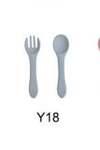 Baby Feeding Set - Silicone Spoon & Fork, Food-Grade BPA-Free