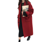 Mid-length Cashmere Over-the-knee Coat For Women