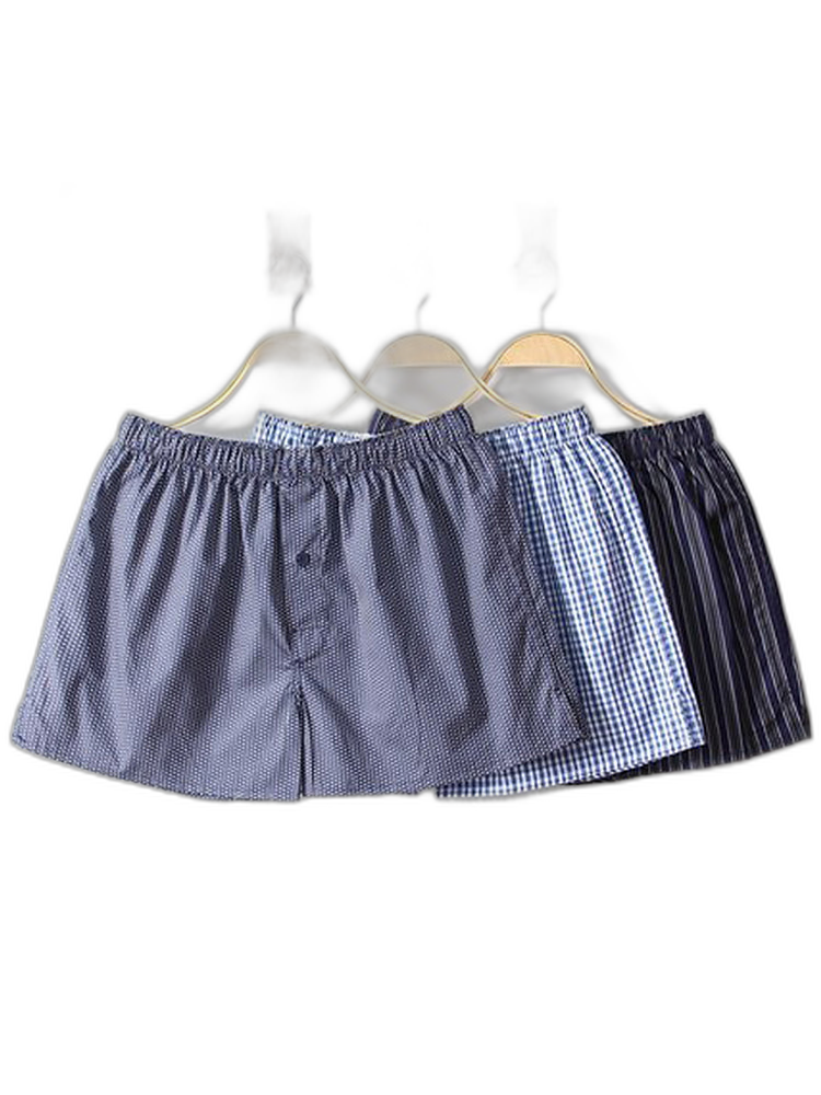 3 Pack Men's Cotton Loose Boxers