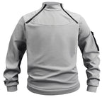 Stand Collar Men's Sweater Warm And Loose Solid Color Clothing