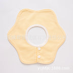 Pure Cotton 360° Rotatable Baby Bib - Petal-Shaped Drool Bib