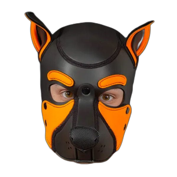 Mr S Leather NEOPRENE FRISKY Puppy Hood | Orange