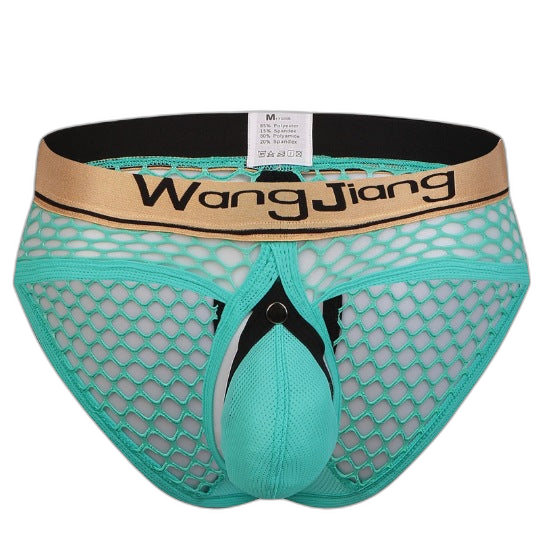 Mens Sexy Mesh Breathable U Convex Pouch Briefs