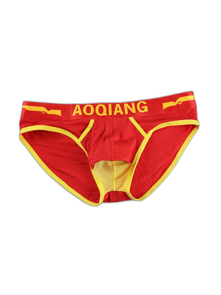 Men's Breathable Cotton Pouch Briefs with Fly
