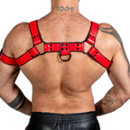 ruff GEAR Bold Leather Bulldog Harness Red