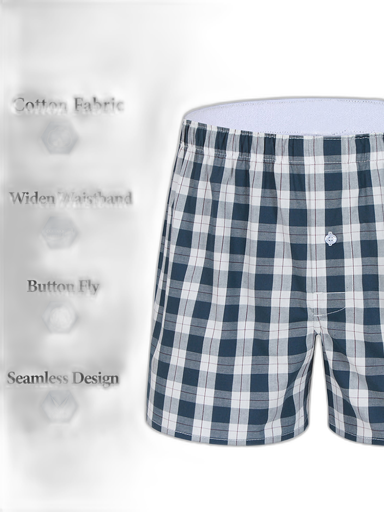 3 Pack Men's Cotton Loose Boxers