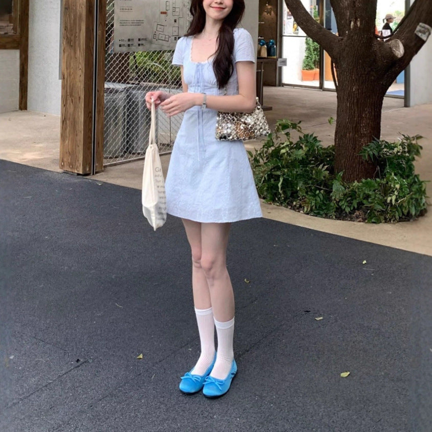 Ladies' Lace Patch Elegant Casual Dress