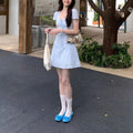 Ladies' Lace Patch Elegant Casual Dress