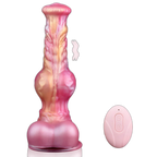 Crimson Dragon - 8.2 Inch Vibration & Thrusting  Dragon Dildo - Knot Dildo