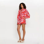 Loose Casual Puff Sleeve Lace-up Linen Jumpsuit For Women