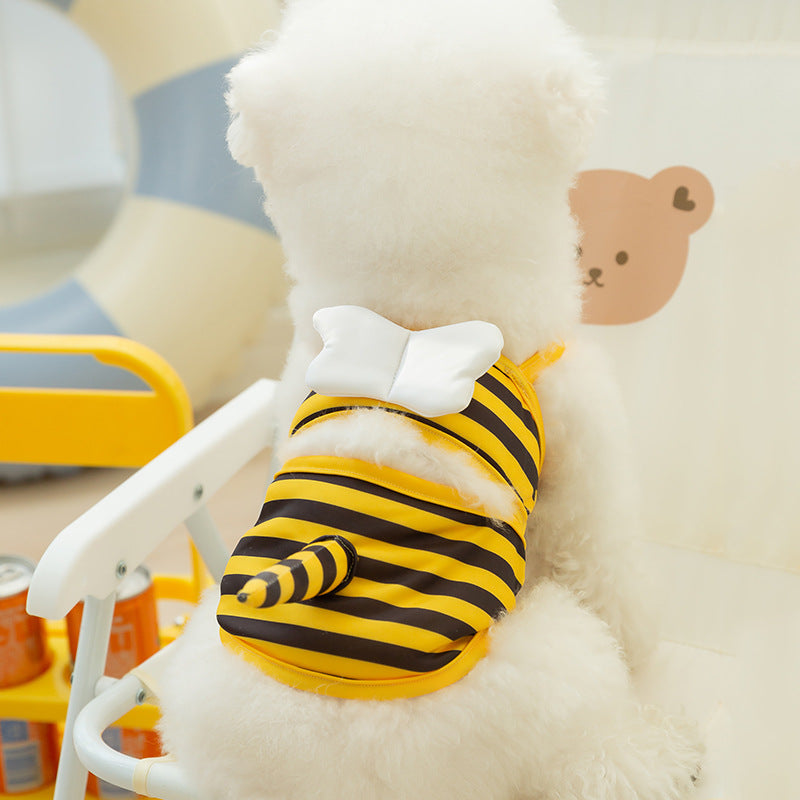 Dog Cute Bee Shape Swimsuit Suspenders Bifeet