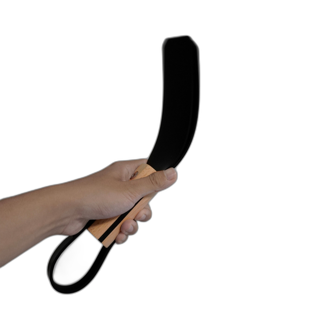 Rubber Spanking Paddle with Wooden Handle