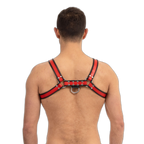 Prowler RED Leather Bull Harness Black Red