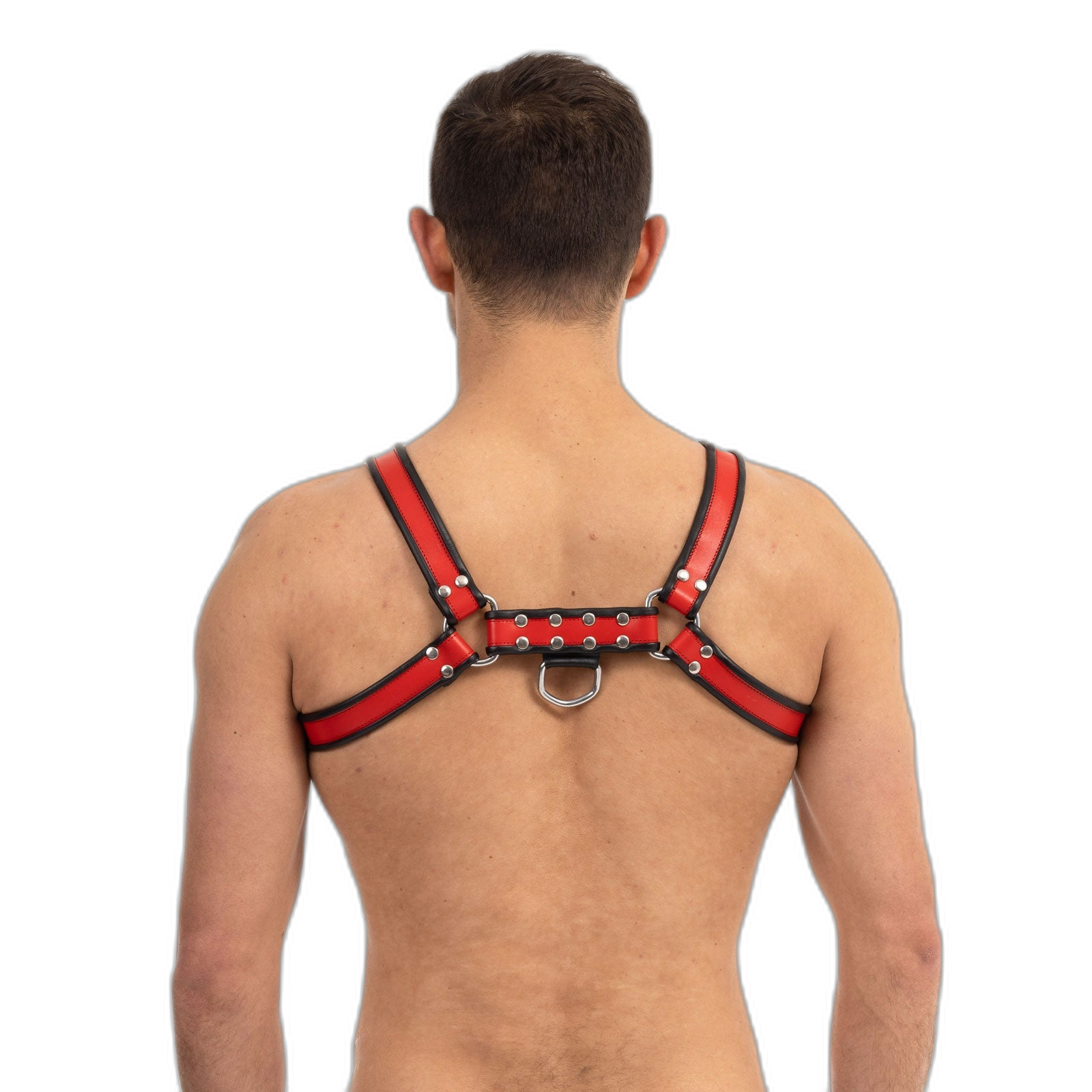 Prowler RED Leather Bull Harness Black Red